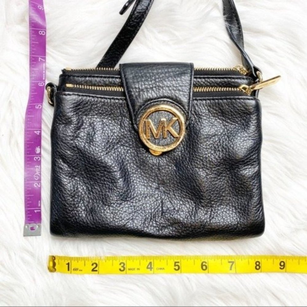 Michael Kors Fulton Large Leather Black Crossbody Bag - Picture 9 of 9
